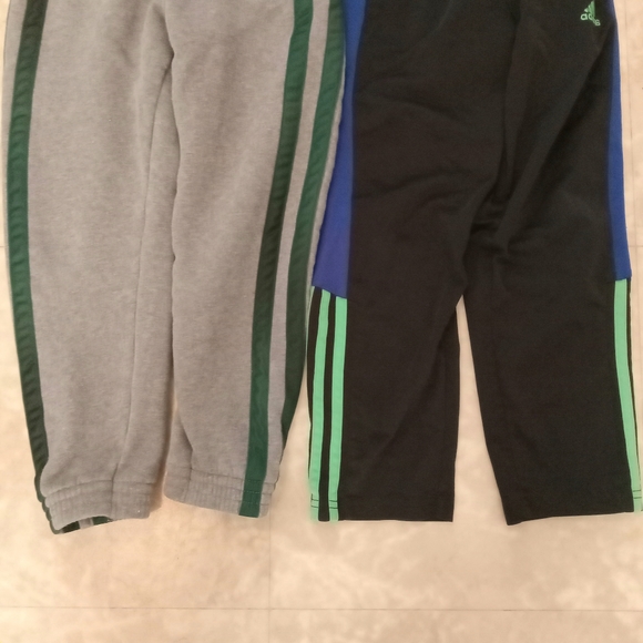 Adidas boys joggers sweatpants atathletic pants bundle size 7 black gray blue - Picture 5 of 11